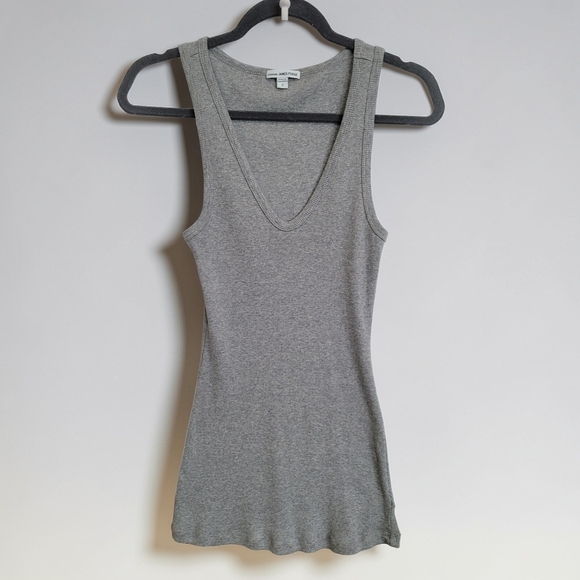 James Perse Tops - James Perse Heather Gray Ribbed Tank Top